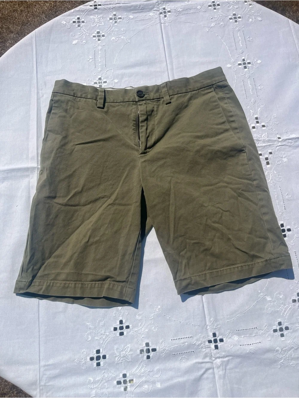 Banana Republic Olive Green Chino Bermuda Shorts